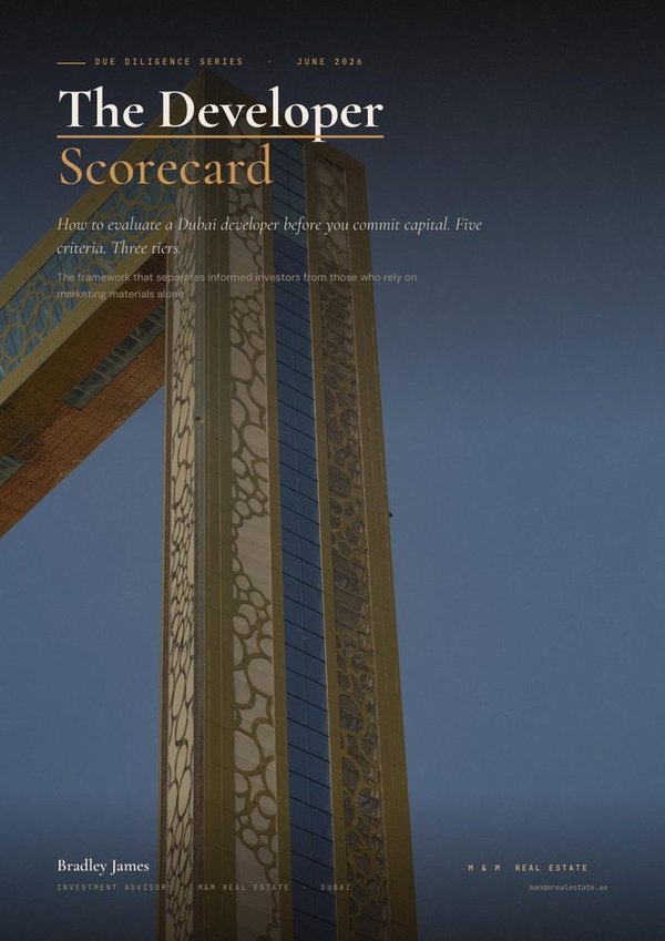 The Developer Scorecard &mdash; Dubai investment guide cover