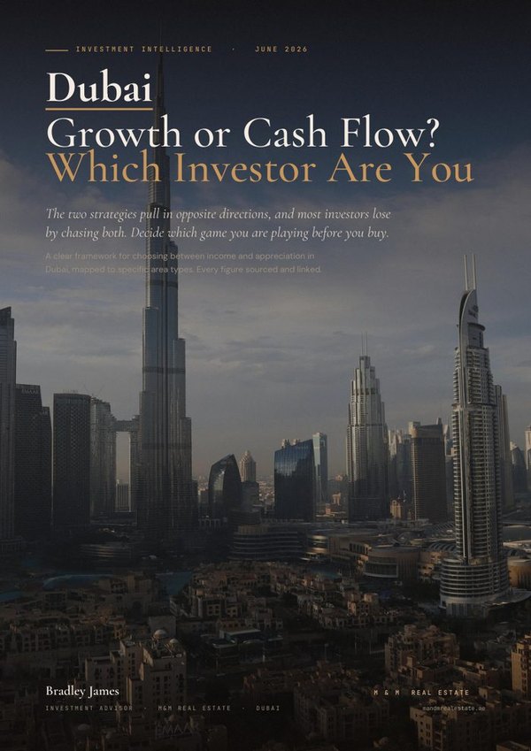 Growth vs Cash Flow &mdash; Dubai investment guide cover