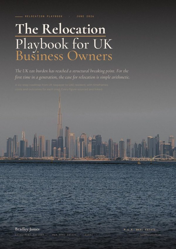 The UK Relocation Playbook &mdash; Dubai investment guide cover