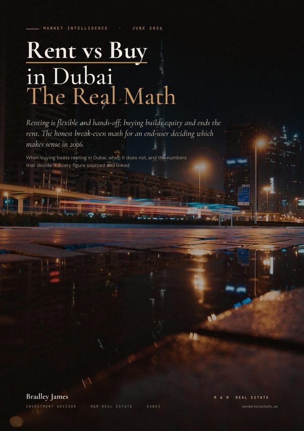 Rent vs Buy &mdash; Dubai investment guide cover