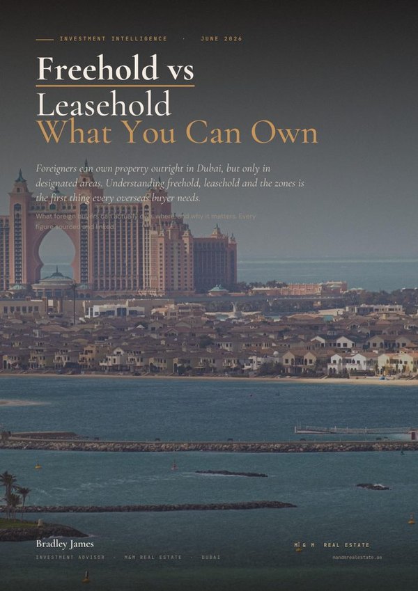 Freehold vs Leasehold &mdash; Dubai investment guide cover