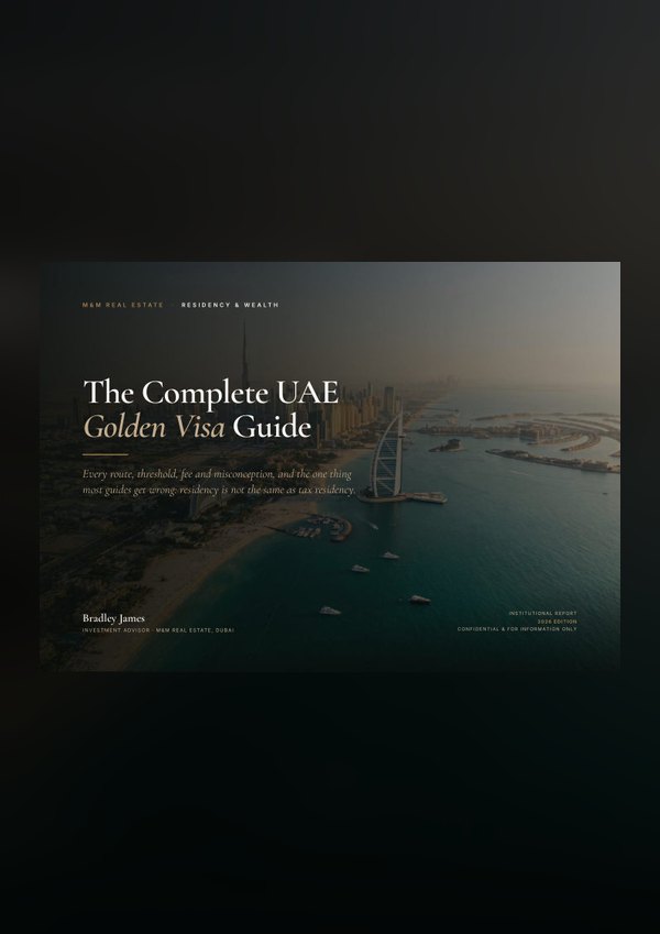 The Complete UAE Golden Visa Guide &mdash; Dubai investment guide cover