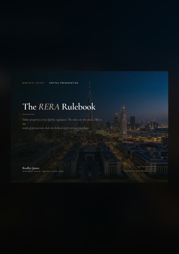 The RERA Rulebook &mdash; Dubai investment guide cover