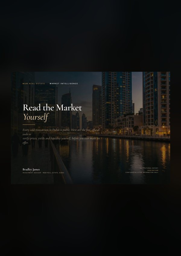 Read the Market Yourself &mdash; Dubai investment guide cover