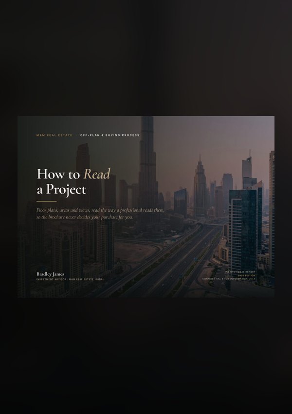 How to Read a Project &mdash; Dubai investment guide cover