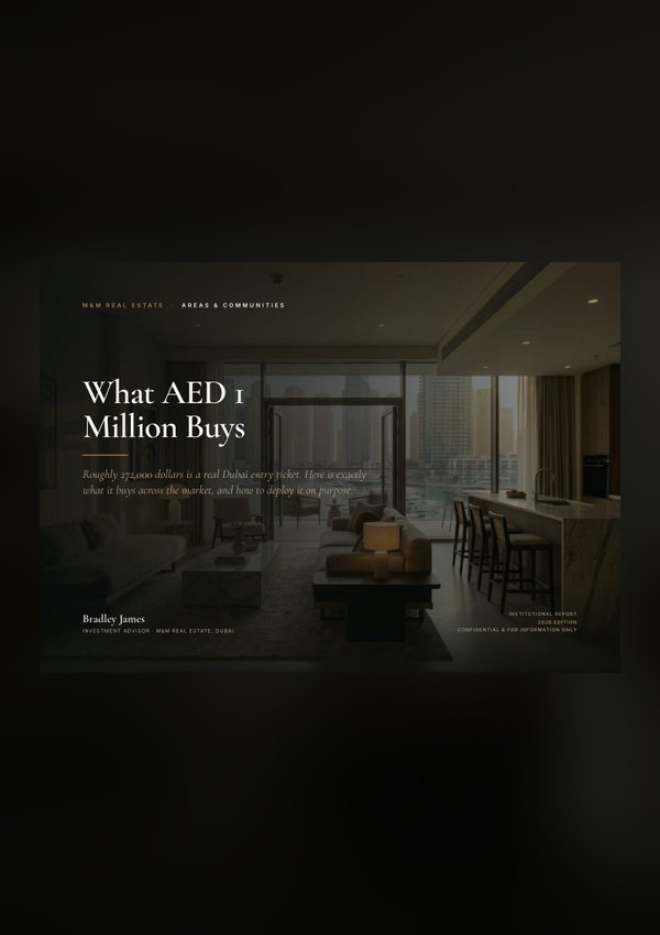 What AED 1 Million Buys &mdash; Dubai investment guide cover