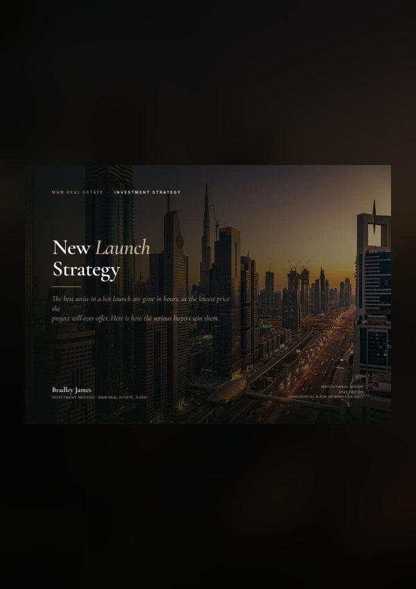 New Launch Strategy &mdash; Dubai investment guide cover