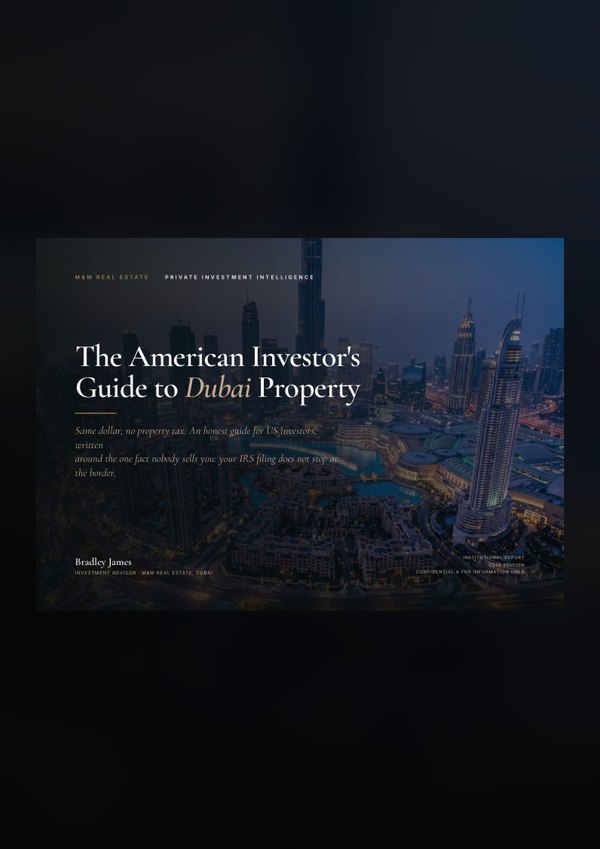 The American Investor's Guide &mdash; Dubai investment guide cover